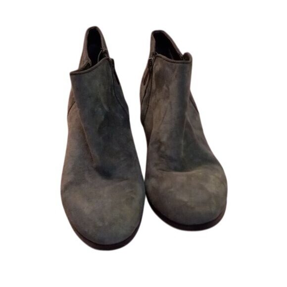 Sam Edelman Size 8 Gray Suede Chelsea Ankle Boots Booties Side Zippers Shoes - Picture 7 of 12